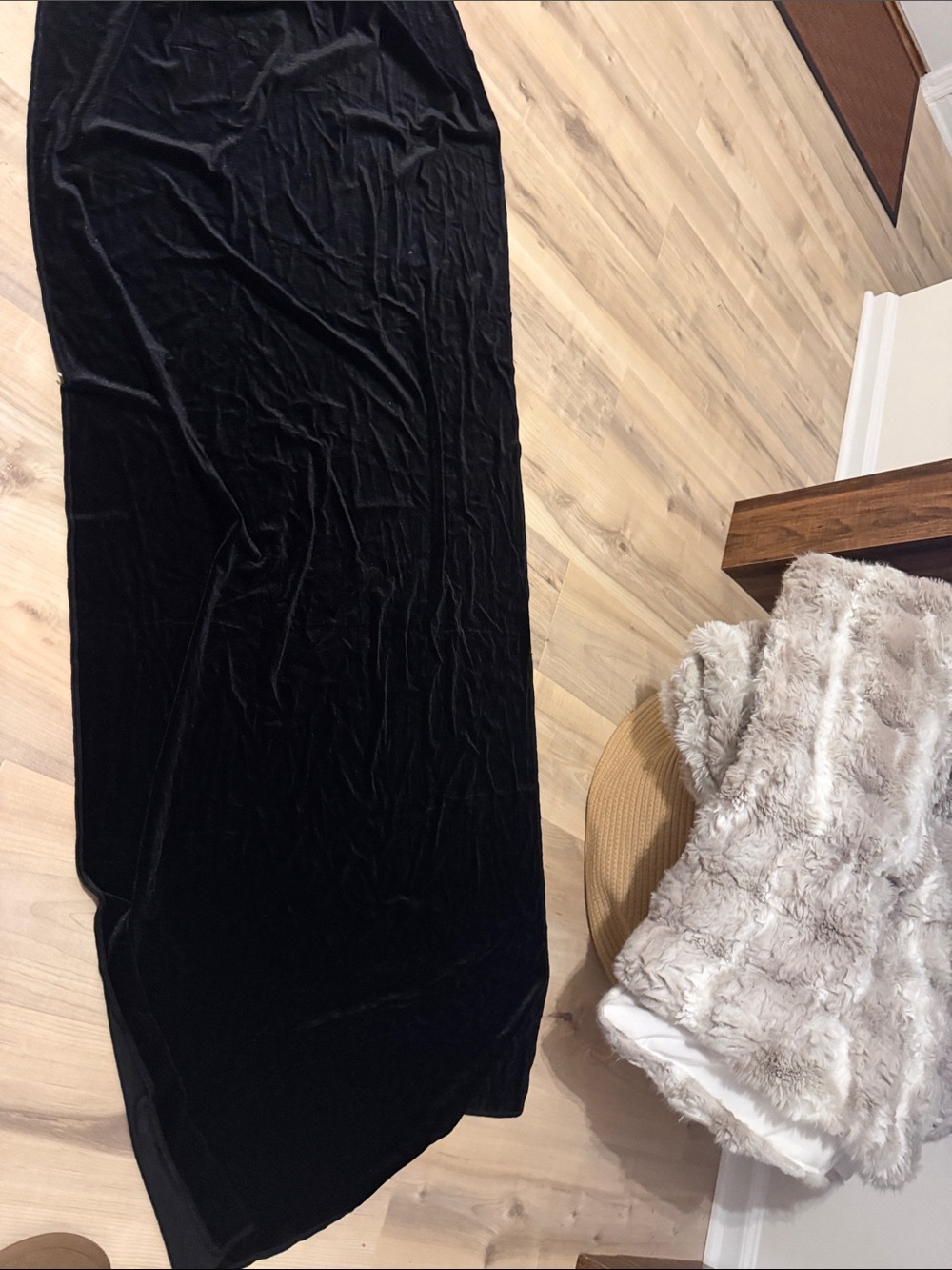 black velvet wrap/scarf